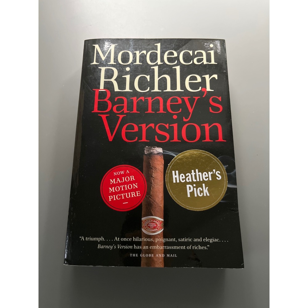 📚 3 for $15 📚 Barney's Version by Mordecai Richler Novel Giller Prize Winner